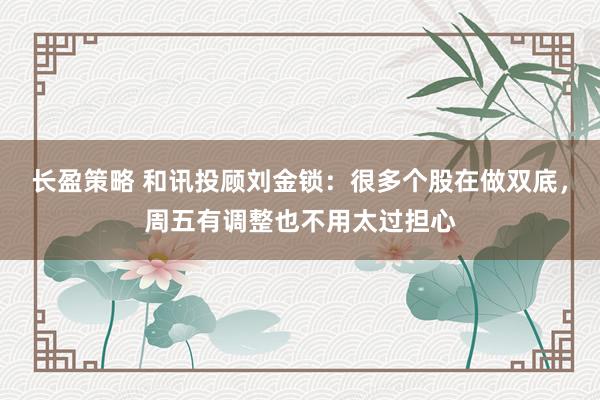 长盈策略 和讯投顾刘金锁：很多个股在做双底，周五有调整也不用太过担心