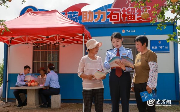华信配资 枣庄税务：税务蓝助力石榴红 推动石榴土特产做成富民大文章