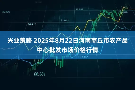 兴业策略 2025年8月22日河南商丘市农产品中心批发市场价格行情